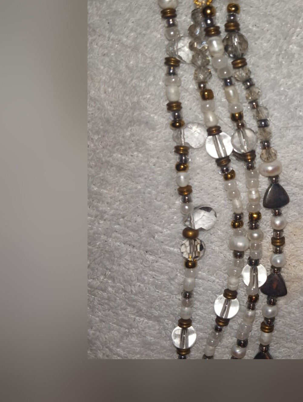 Silpada White Pearl and Gold Accent Multi-Strand Necklace